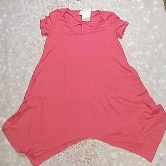 Beautiful Salmon Colored Calf Length Tunic Top NWT - Picture 1 of 2